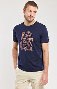 T-Shirt mit Siebdruck – leichte Baumwolle