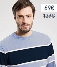 Pull larges rayures - coton | 69,00 €