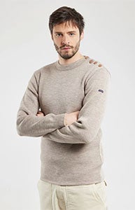 Pull marin uni "Fouesnant" - laine 149€