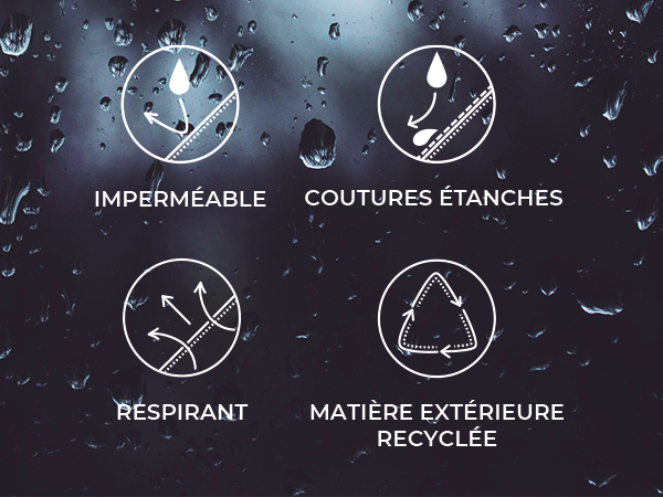 Imperméable | Coutures étanches | Matière extérieure recyclée | Respirant