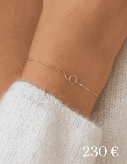 Bracelet chaîne petits anneaux entrelacés