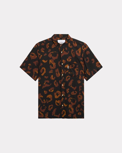 CHEMISE MOTIFS LEOPARD CUBA NOIR