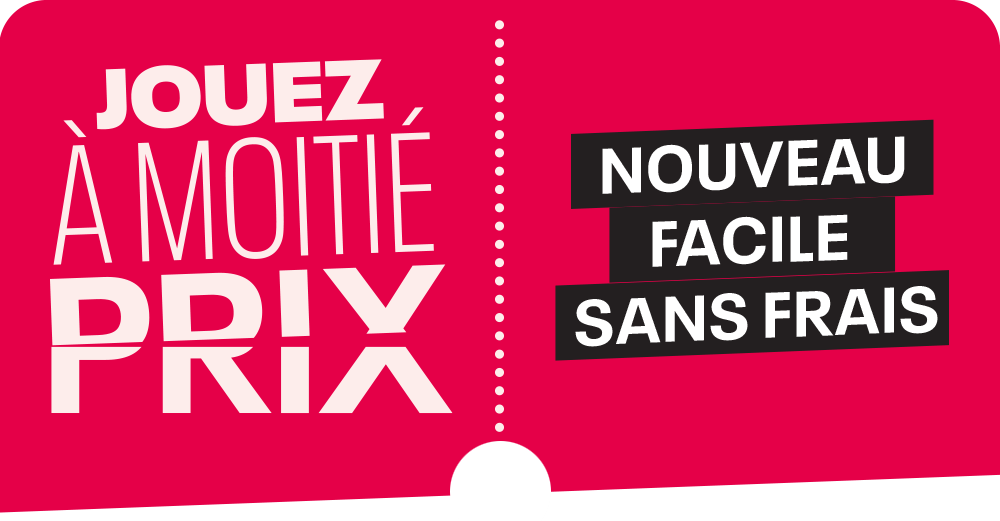 Jouez à moitié prix ! Nouveau / Facile / Sans frais