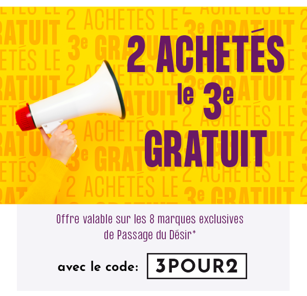 Achetez 2 produits on vous offre le 3ème !